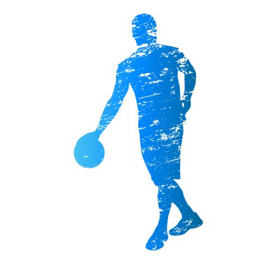 Basketbol oyuncusu silüeti tırmalamak vektör