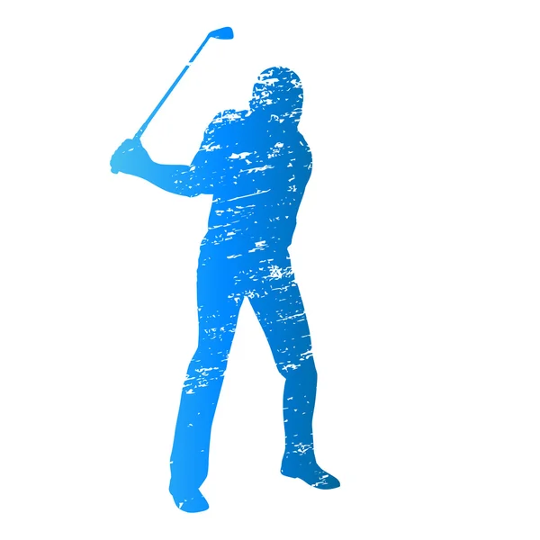 Rascados vector silueta golfista — Archivo Imágenes Vectoriales