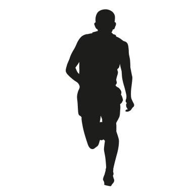 Runner siluet. Önden Görünüm
