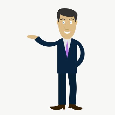 Çizgi film adam sunulması