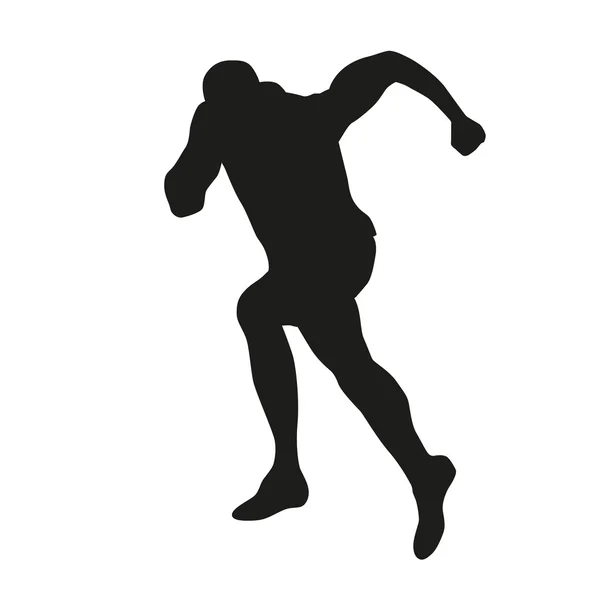 Silhouette de sprinter — Image vectorielle