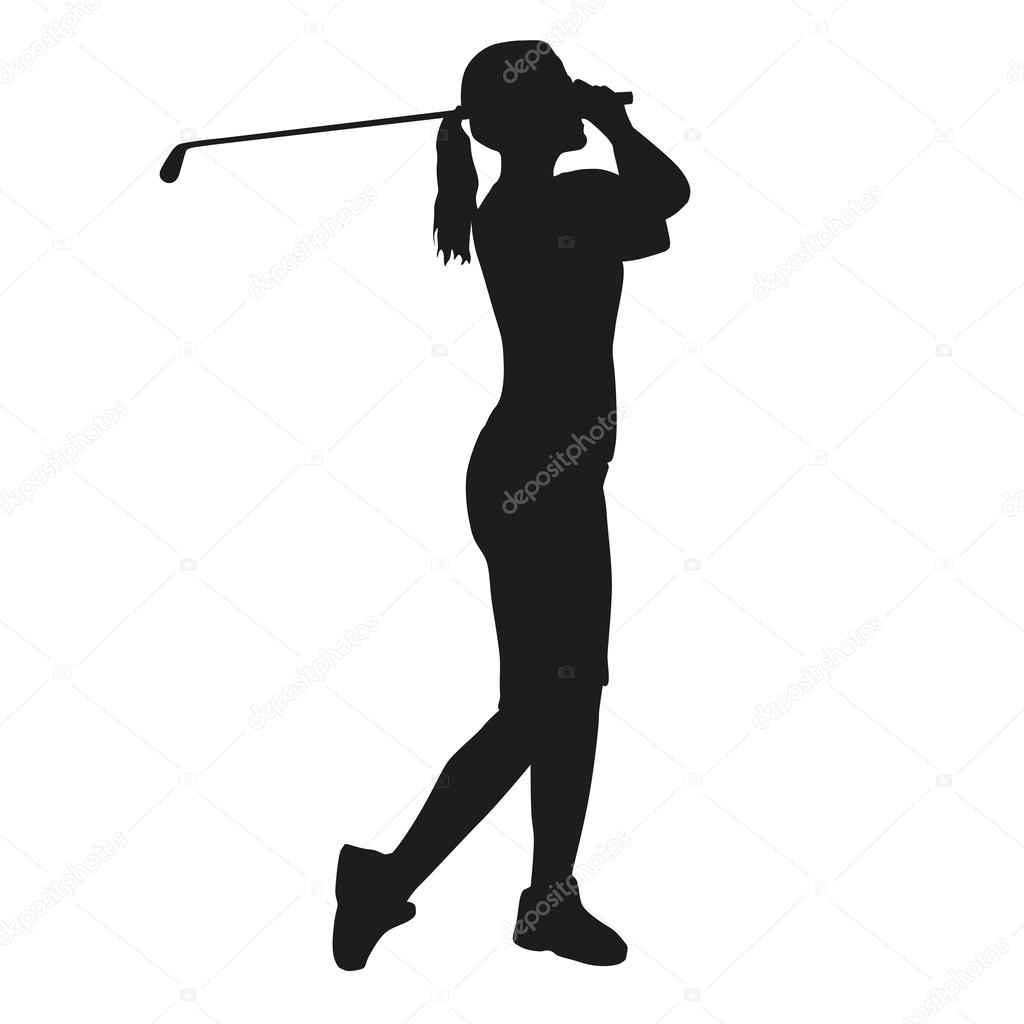 Golferin Silhouette — Stockvektor © msanca #82566564