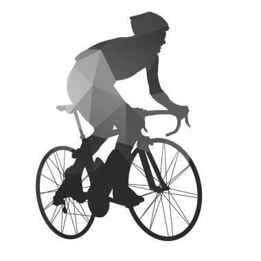 Bisiklete binme. Soyut yol bisikletçi. 