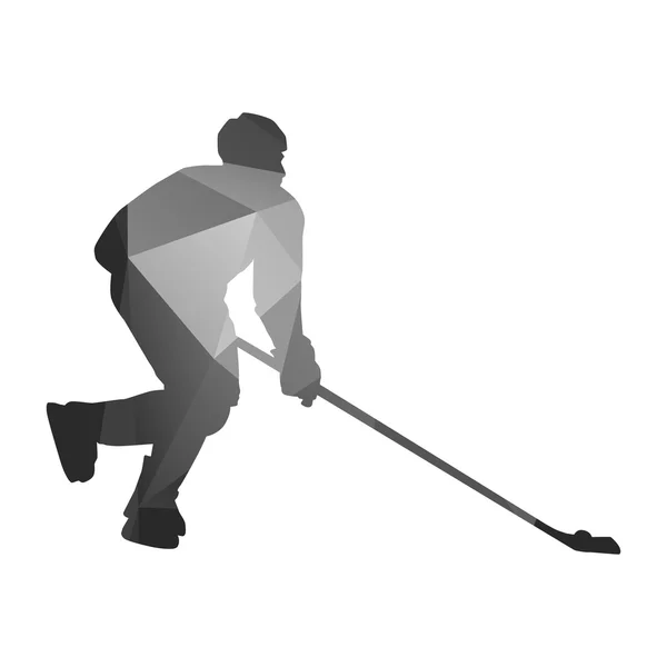 Hokej hraje s myší. Abstraktní vektorové siluetu — Stockový vektor