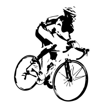 Vektör siluet Bisiklete binme.