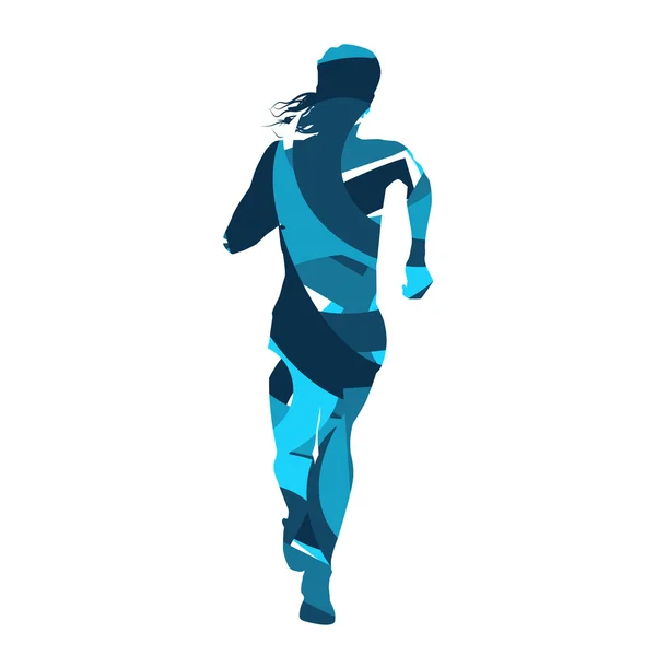 วิ่งผู้หญิง สีลูเอทอักษร — ภาพเวกเตอร์สต็อก