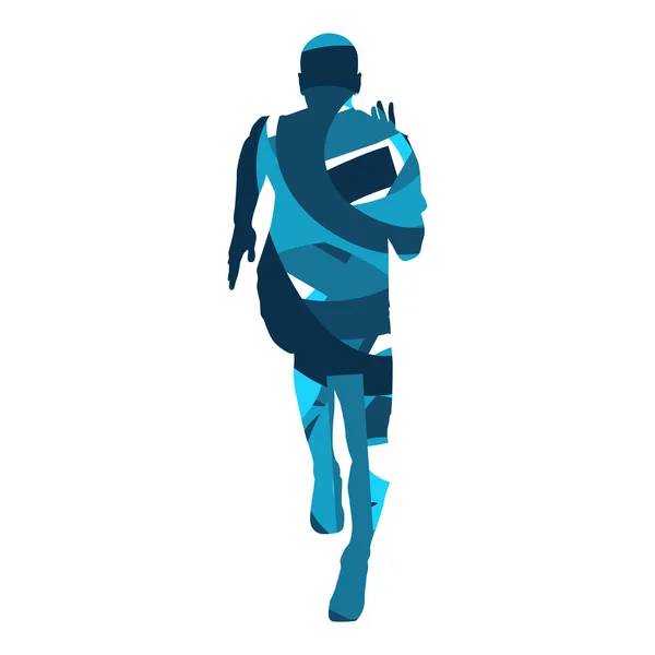 Cours ! Coureur vectoriel, silhouette abstraite — Image vectorielle