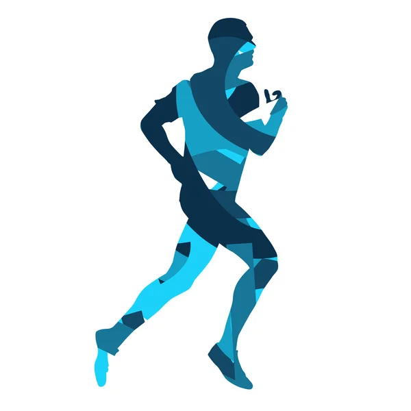 Corredor. Hombre corriendo, silueta vectorial — Vector de stock