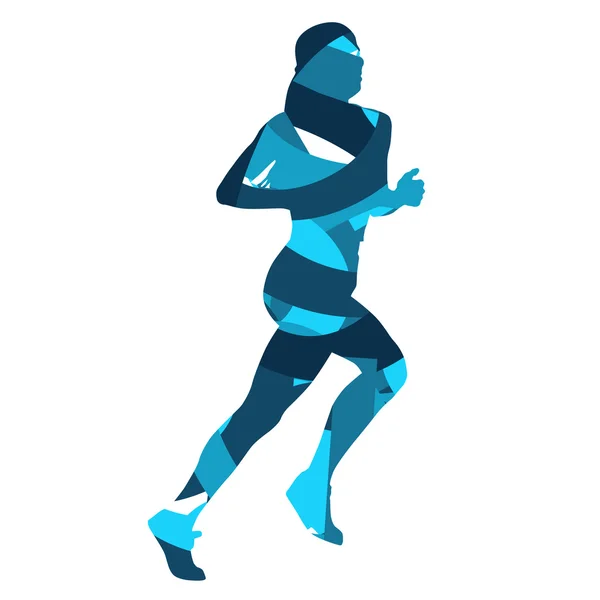 Corre mujer. Silueta abstracta — Vector de stock