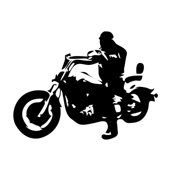 Chopper Motorrad, Vect — Stockvektor