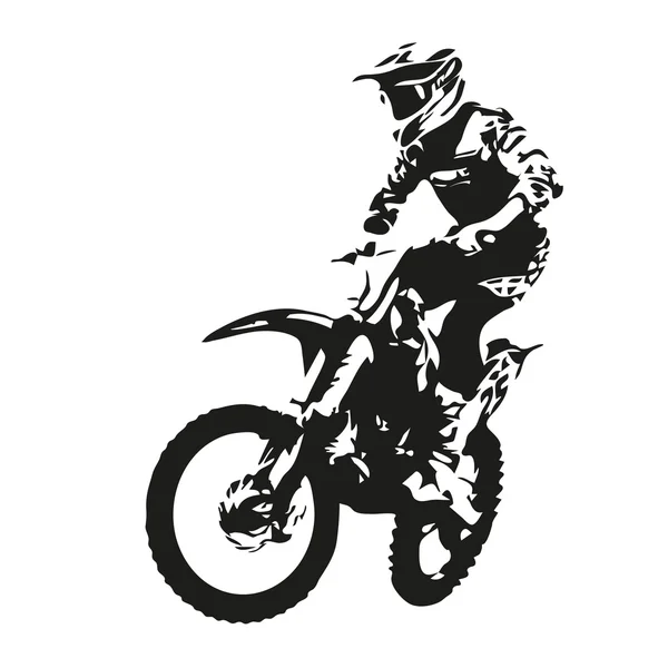 Piloto de motocross, vector — Vetor de Stock