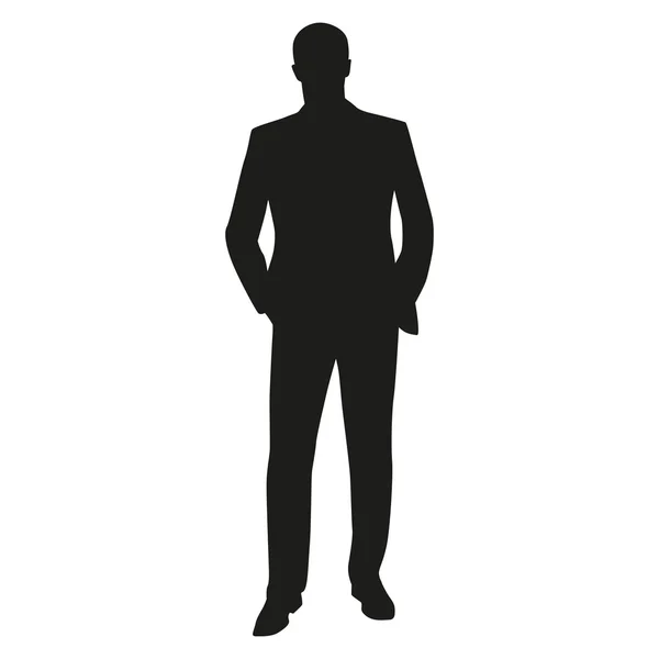 Business man vector silhouette — Stock Vector