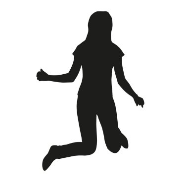 kadın silueti atlama