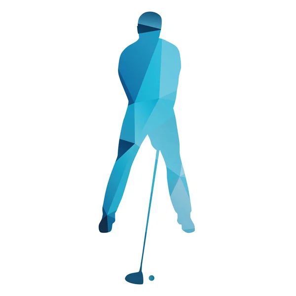 Golf oyuncu, soyut — Stok Vektör