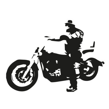 Chopper motosiklet, vektör çizim