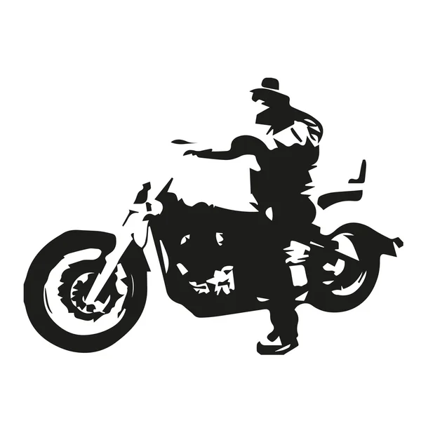 Chopper motorfiets, vectorillustratie — Stockvector