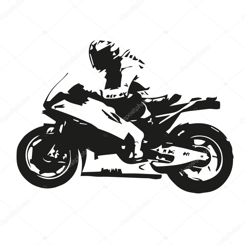Moto esporte de corrida azul em vetor