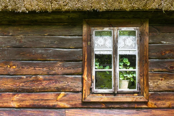 Cadre Fenêtre Bois Vue Arrière Plan — Photo