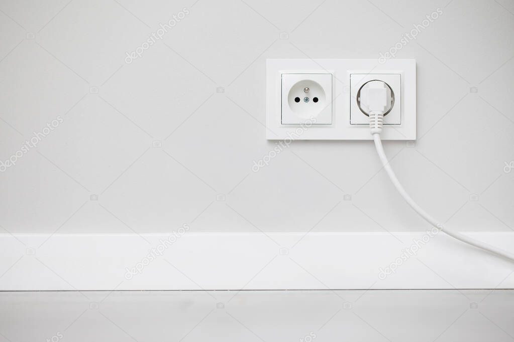 new electrical socket in the wall view 