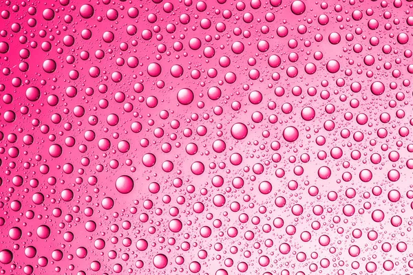 Gotas Agua Sobre Vidrio Rosa — Foto de Stock