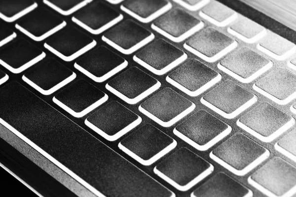 Computer Keyboard Black Background — Stock Photo, Image