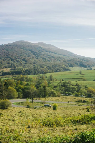 Bieszczady Nationalpark Der Polnischen Landschaft Hintergrund Ländlicher Landschaften — Stockfoto