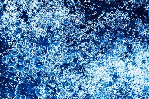 Azul Bolhas Água Fundo — Fotografia de Stock