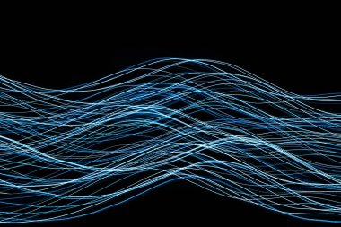 Neon hatları. Boş kopyalama alanı. Renkli ışıklı ışıklar
