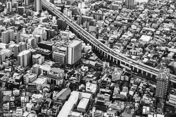 Şehir manzarası, siyah ve beyaz 