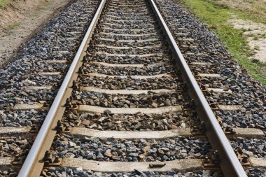 Ormanda demiryolu rayları