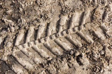 Kumda tekerlek izi, desenli arkaplan