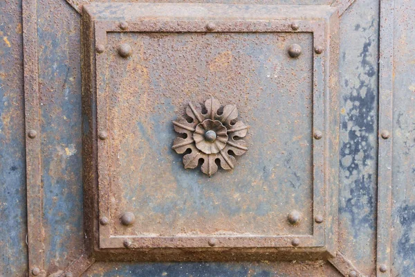 Old Rusty Metal Door Handle Stock Photo