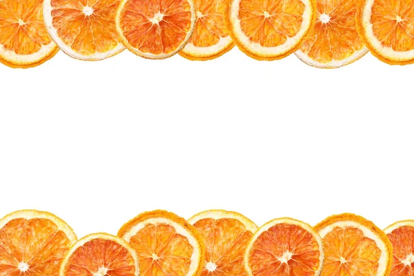 Fondo Color Brillante Con Rodajas Naranja Cortadas — Foto de Stock