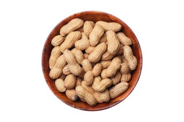 Beyaz arka plan üzerinde izole kase fıstık