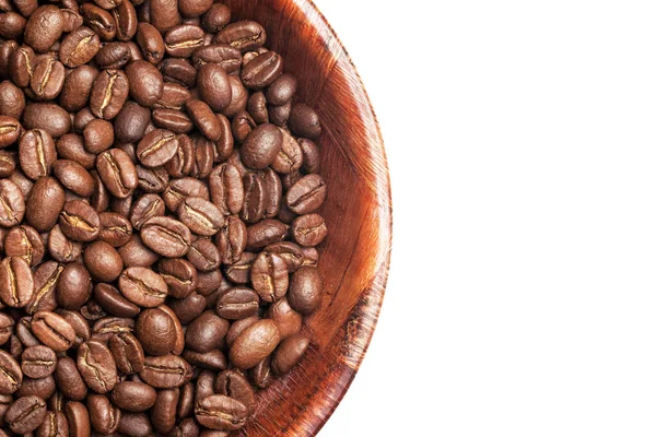 Geröstete Kaffeebohnen Auf Einem Hölzernen Hintergrund — Stockfoto
