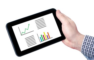 Grafik ve grafiği olan tablet pc