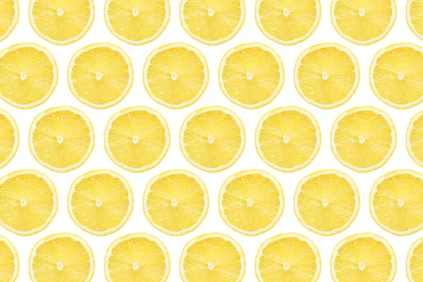 Slices Lemon Isolated White Background — Stock Photo, Image