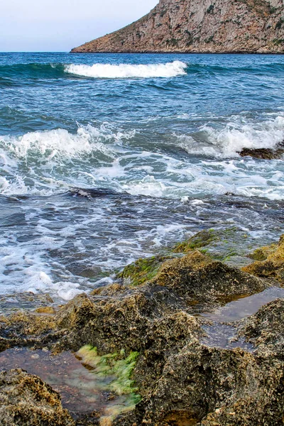 Meereslandschaft Naturpark Cabo Cope Puntas Del Calnegre Mittelmeer Murcia Spanien — Stockfoto