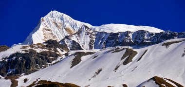 Gangapurna Tepesi, Annapurna Sırası, Annapurna Merkez Kampı, Annapurna Koruma Alanı, Himalaya Dağları, Nepal, Asya