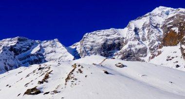 Annapurna Sıradağları, Annapurna Merkez Kampı, Annapurna Koruma Alanı, Himalaya, Nepal, Asya