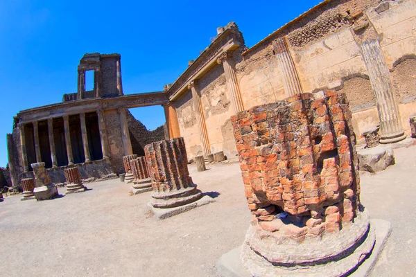 Ruins Pompei Ancient Roman Ruins Unesco Worl Heritage Site Pompei — Stock Photo, Image