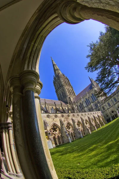 Katedra Salisbury Salisbury Wiltshire Anglia Wielka Brytania Europa — Zdjęcie stockowe