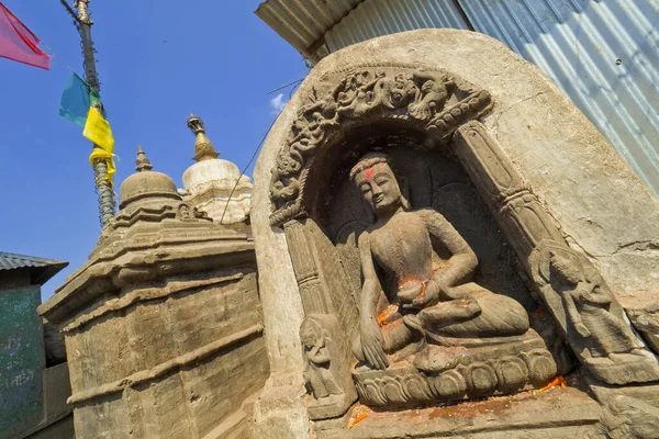 Templo Swayambhunath Templo Macaco Património Mundial Unesco Siite Kathmandu Nepal — Fotografia de Stock