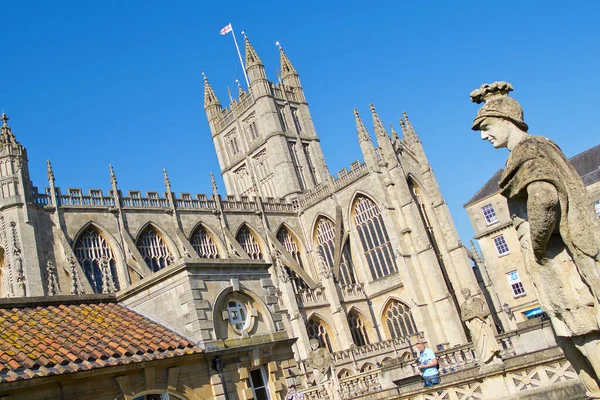 Łaźnie Rzymskie Opactwo Kąpielisku Bath Lista Światowego Dziedzictwa Unesco Somerset — Zdjęcie stockowe