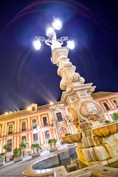 Typische Architectuur Straatscène Oude Stad Historisch Centrum Sevilla Andalusië Spanje — Stockfoto