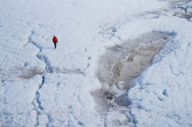 Buzul Avcılığı, Nordenskiold Buzulu, Petuniabukta, Billefjord, Arctic, Spitsbergen, Svalbard, Norveç, Avrupa