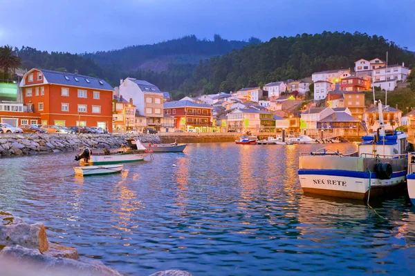 Barqueiro Hamn Fiskeby Barqueiro Man Coruna Galicien Spanien Europa — Stockfoto