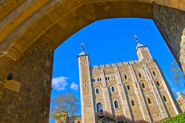 Tower London Lista Światowego Dziedzictwa Unesco Londyn Anglia Wielka Brytania — Zdjęcie stockowe