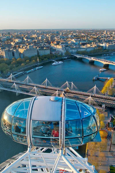 Air View London Eye London England Great Britain Europe — стоковое фото