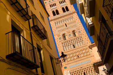 St. Martn Mudejar Kulesi, Torre Mudejar de San Martn, Teruel, Aragon, İspanya, Avrupa
